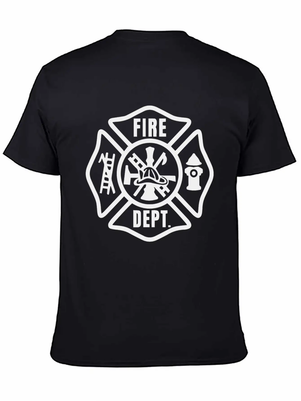 Gold Firefighter Emblem Unisex Casual T-Shirt – Clean Design For Daily Comfort