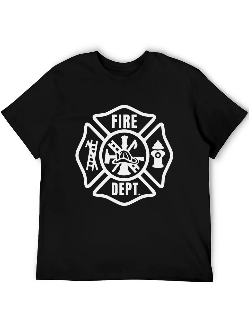 Gold Firefighter Emblem Unisex Casual T-Shirt – Clean Design For Daily Comfort