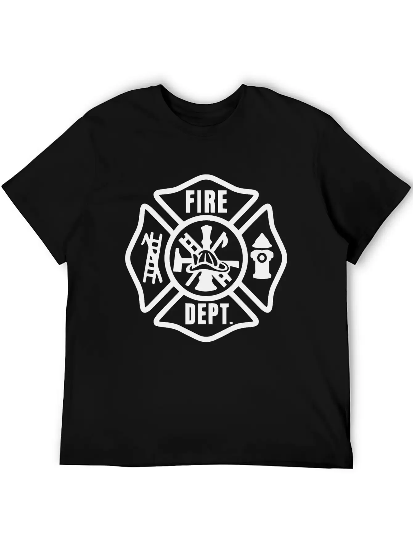 Gold Firefighter Emblem Unisex Casual T-Shirt – Clean Design For Daily Comfort