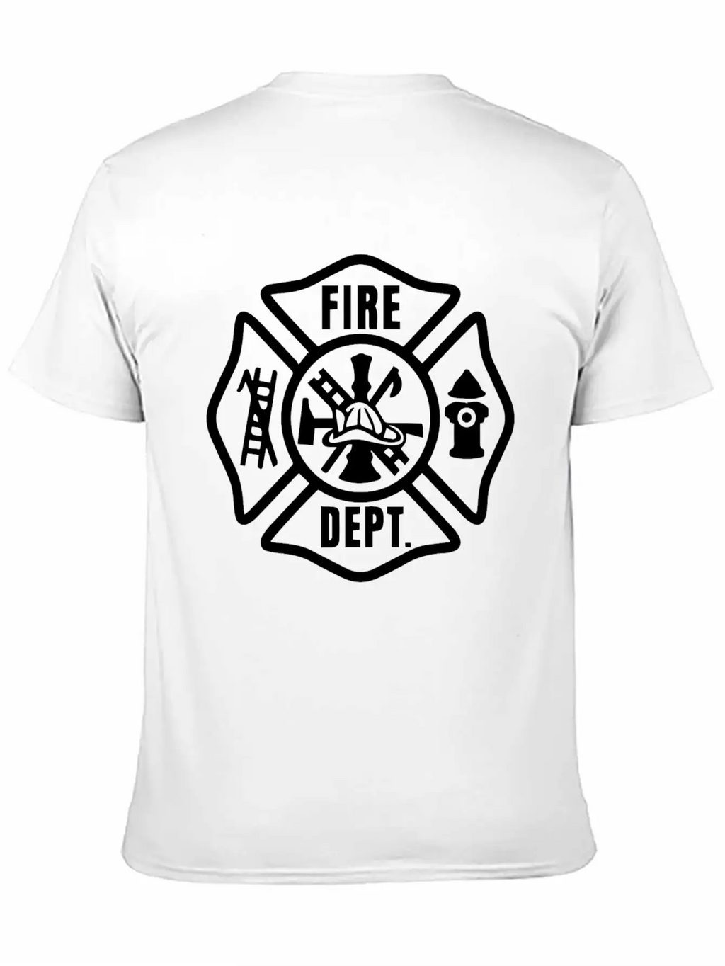 Gold Firefighter Emblem Unisex Casual T-Shirt – Clean Design For Daily Comfort