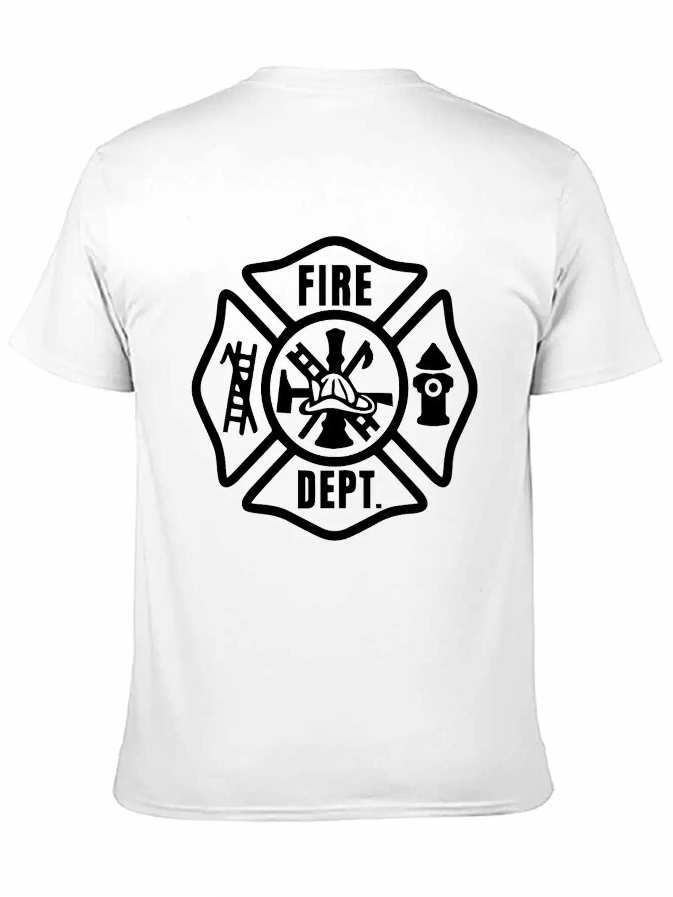 Gold Firefighter Emblem Unisex Casual T-Shirt – Clean Design For Daily Comfort
