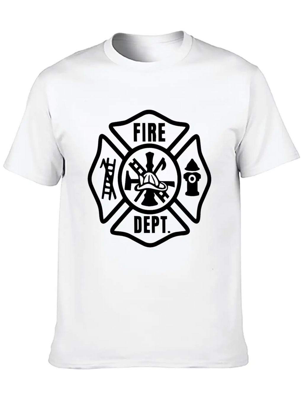 Gold Firefighter Emblem Unisex Casual T-Shirt – Clean Design For Daily Comfort