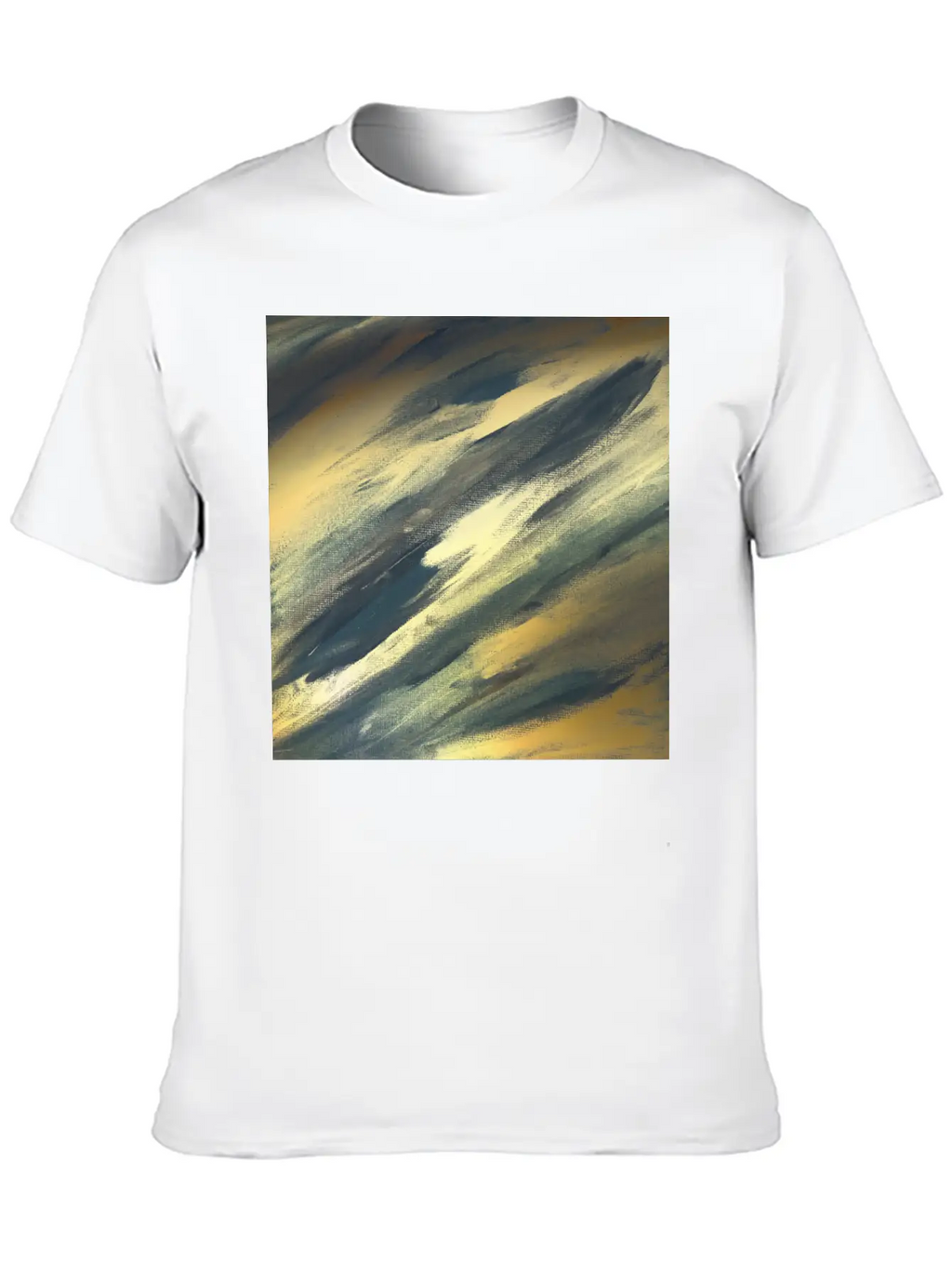 Gold Foil Paint Brushstrokes Abstract Texture Classic Cotton Tee – Unisex Comfort For Any Season