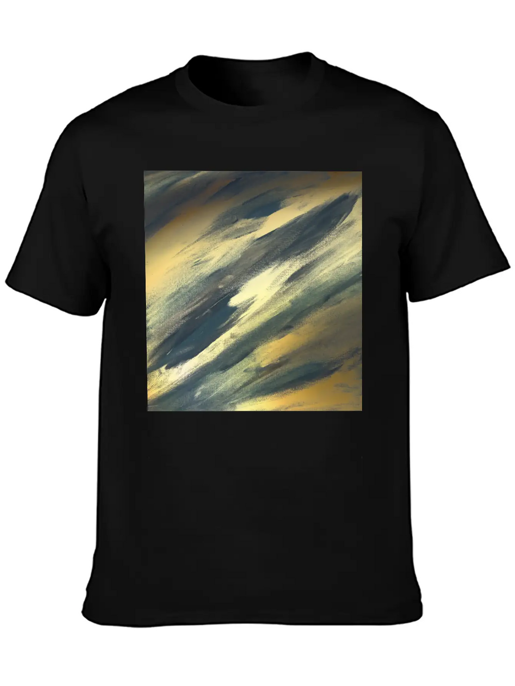 Gold Foil Paint Brushstrokes Abstract Texture Classic Cotton Tee – Unisex Comfort For Any Season