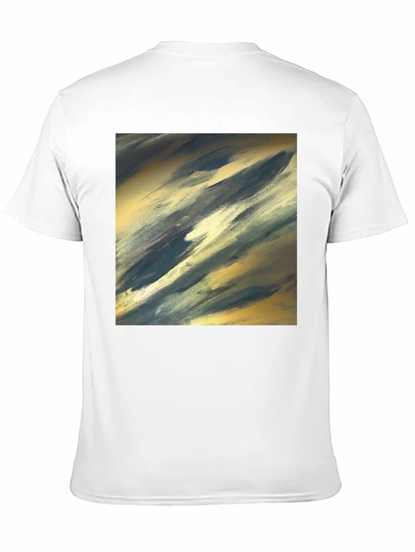 Gold Foil Paint Brushstrokes Abstract Texture Classic Cotton Tee – Unisex Comfort For Any Season