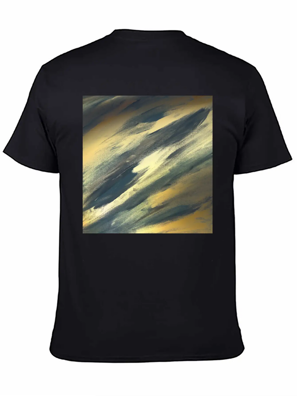 Gold Foil Paint Brushstrokes Abstract Texture Classic Cotton Tee – Unisex Comfort For Any Season