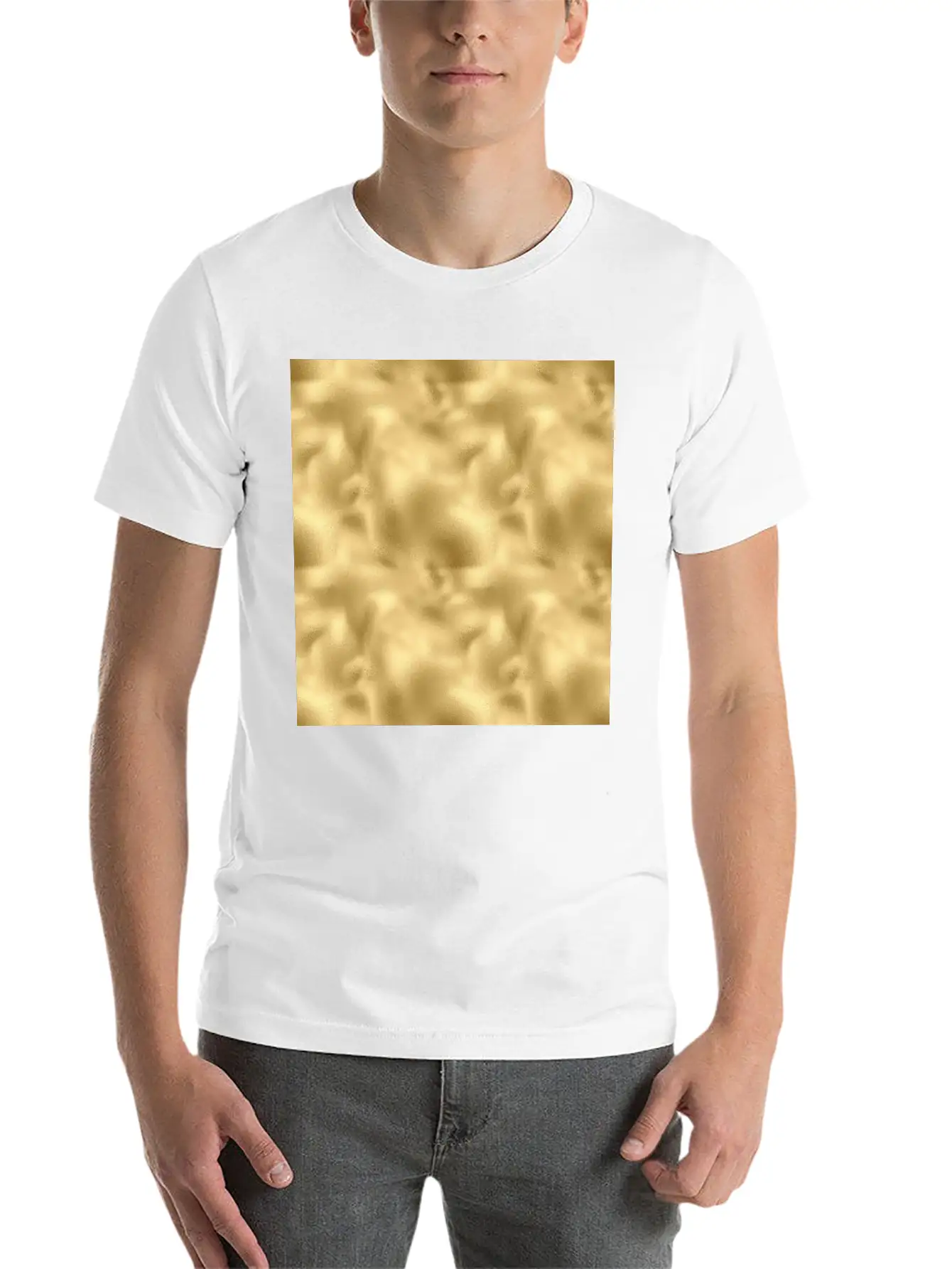 Gold Foil Texture Stylish Everyday T-Shirt – Unisex Basic Cotton Tee