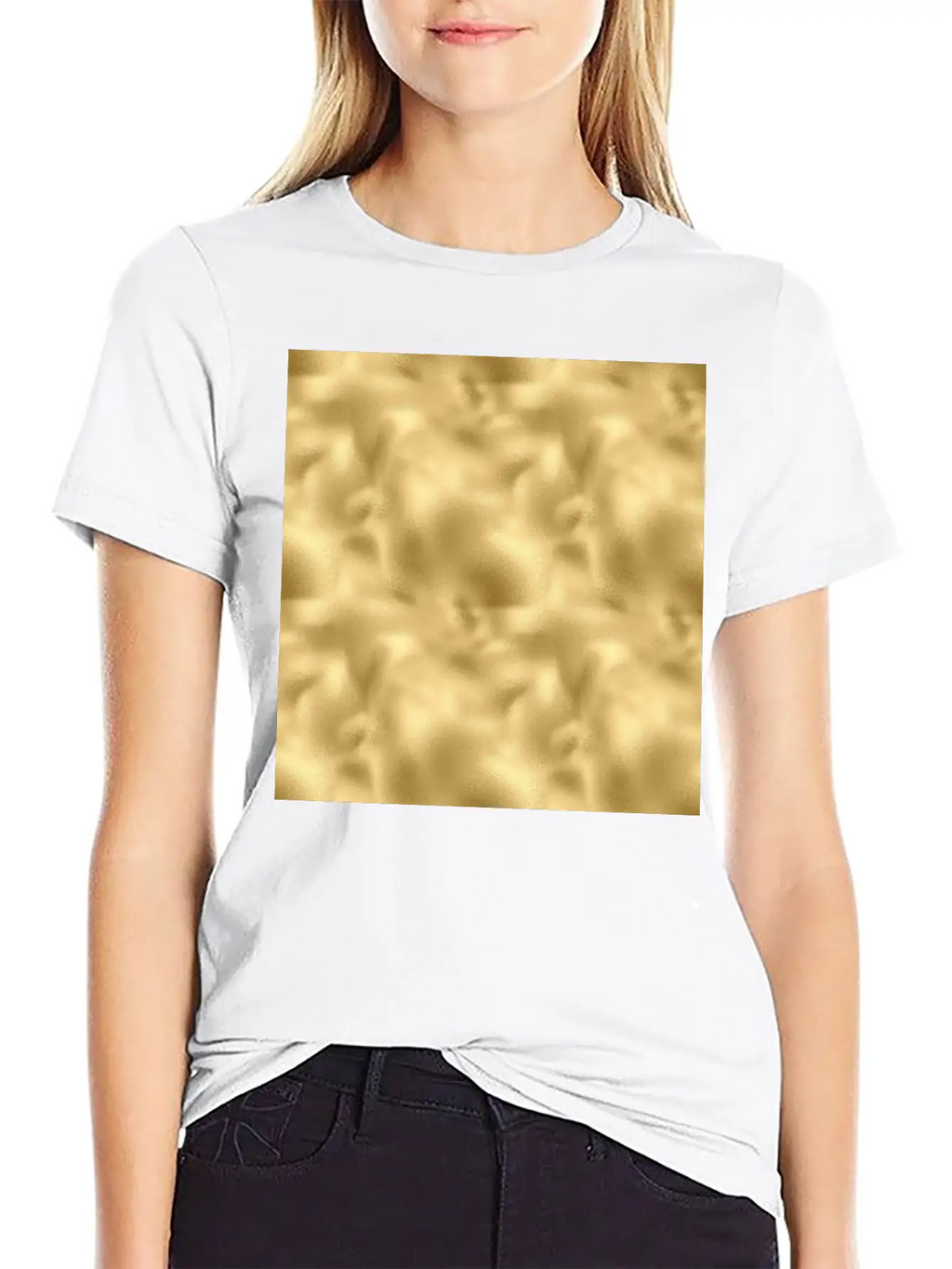 Gold Foil Texture Stylish Everyday T-Shirt – Unisex Basic Cotton Tee