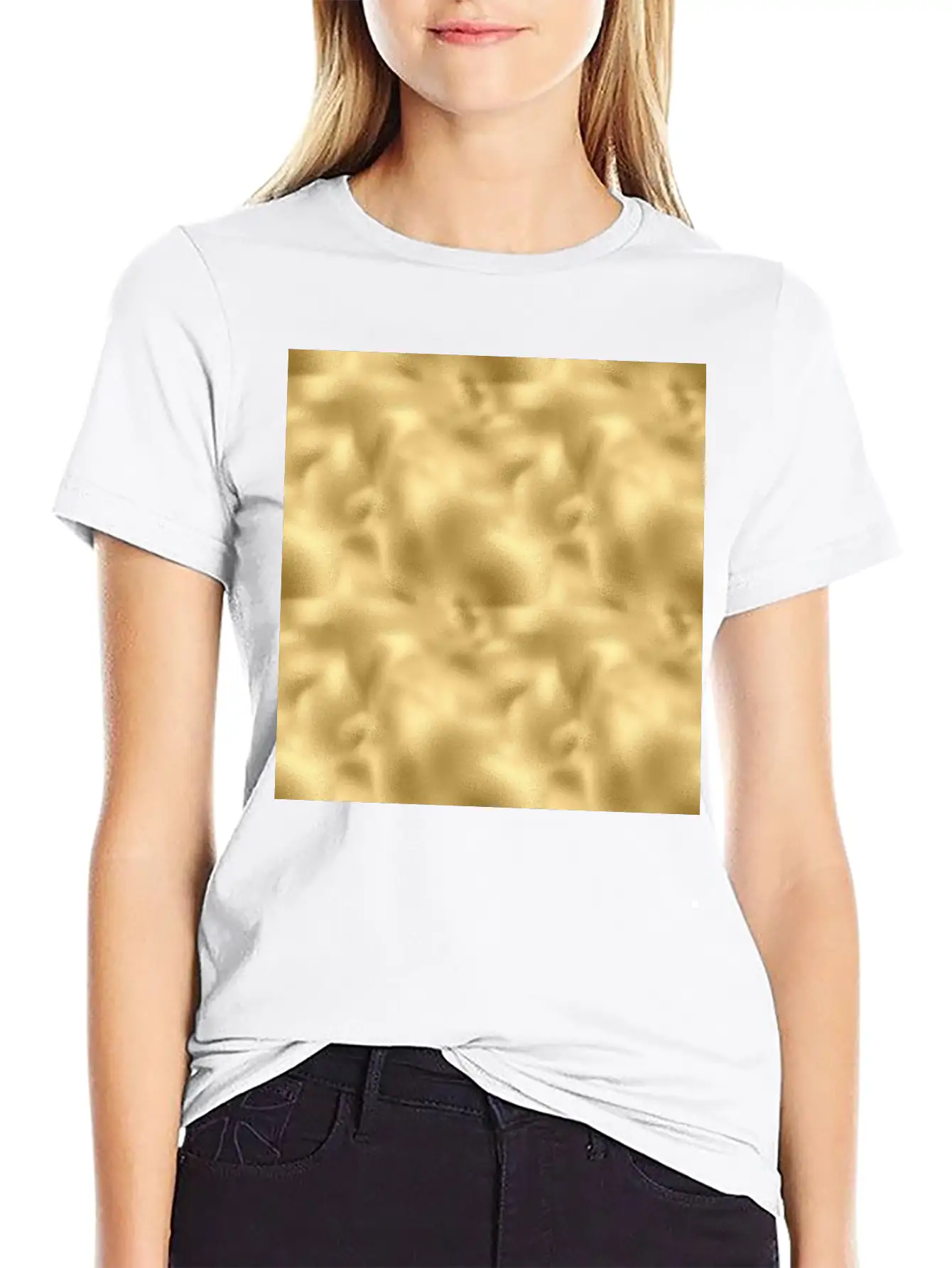 Gold Foil Texture Stylish Everyday T-Shirt – Unisex Basic Cotton Tee