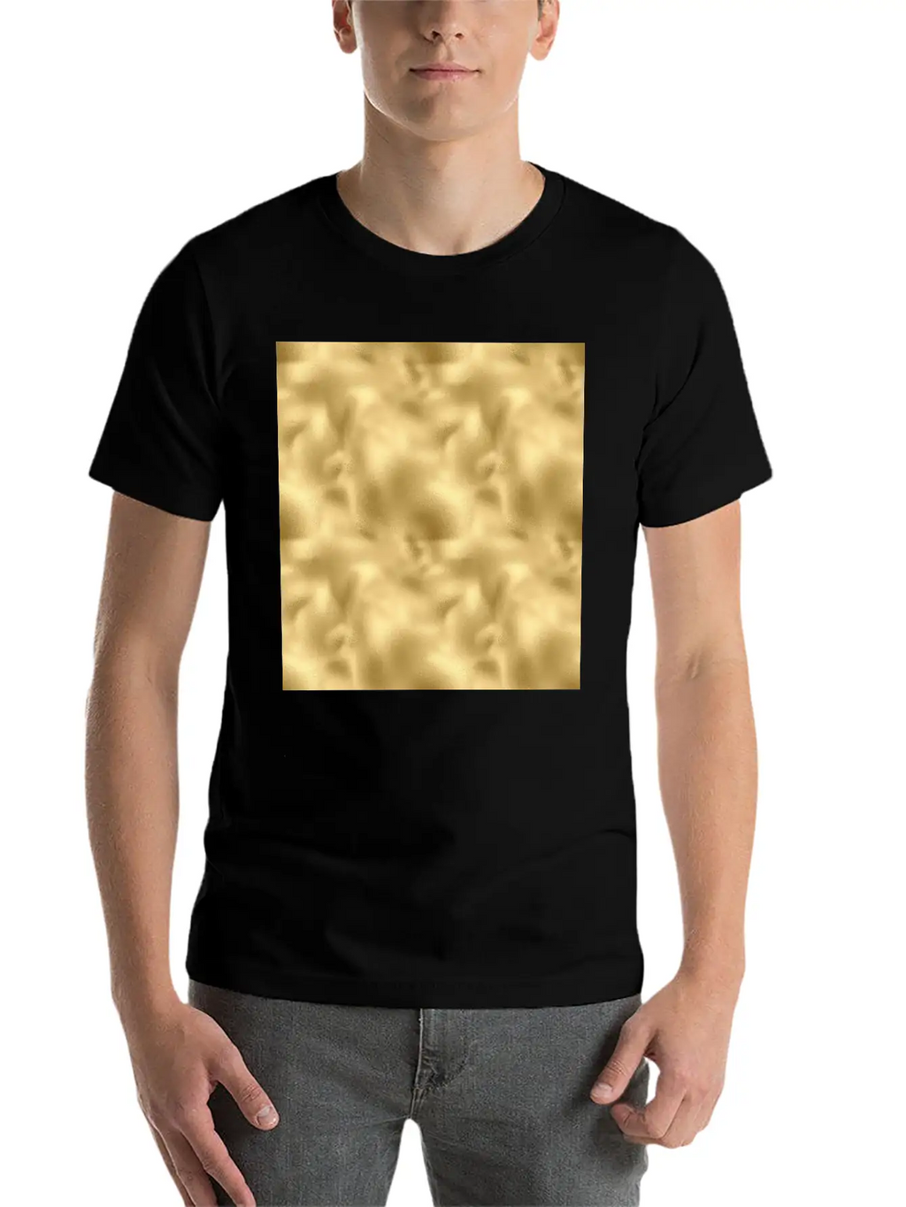 Gold Foil Texture Stylish Everyday T-Shirt – Unisex Basic Cotton Tee