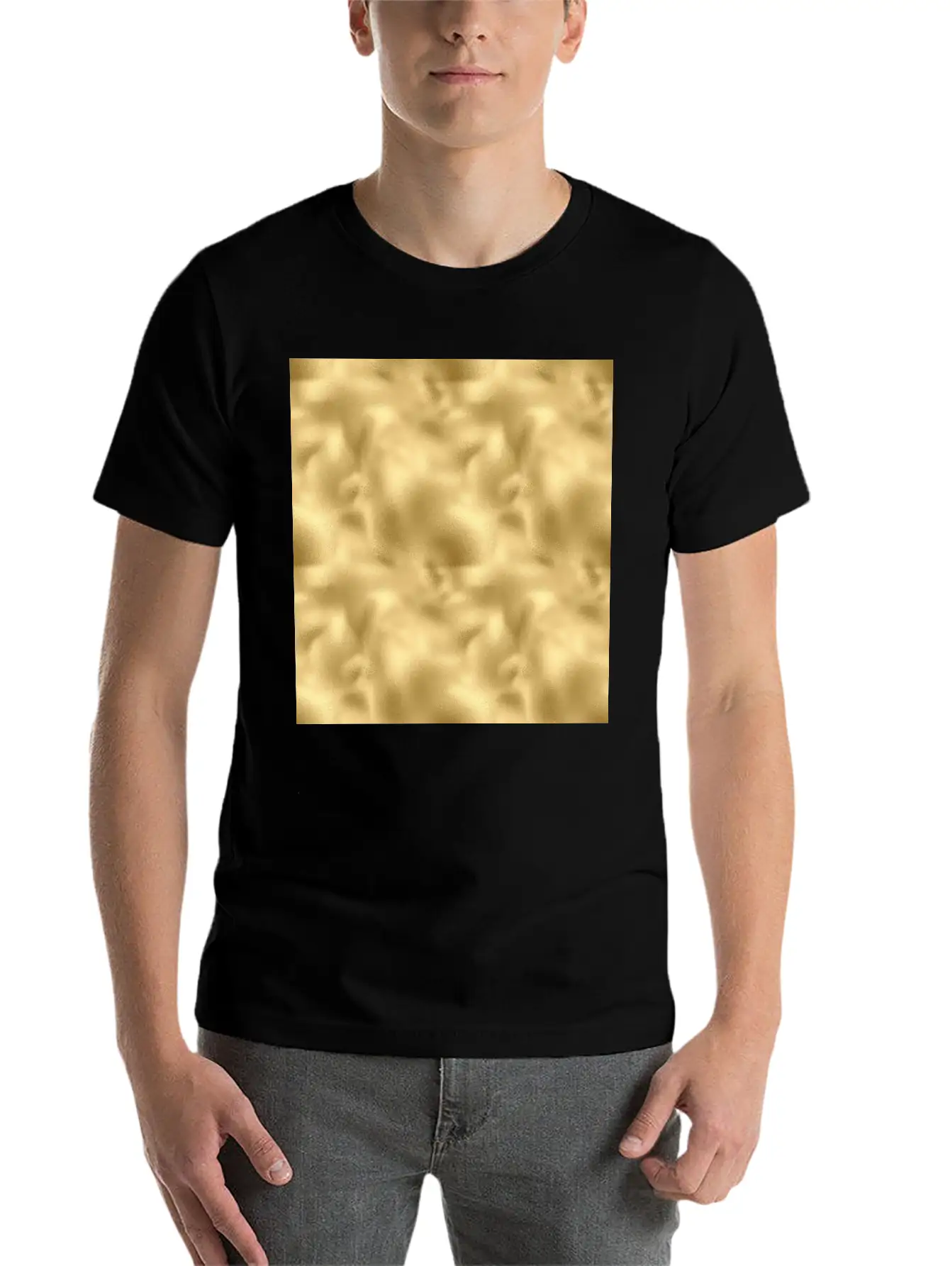 Gold Foil Texture Stylish Everyday T-Shirt – Unisex Basic Cotton Tee