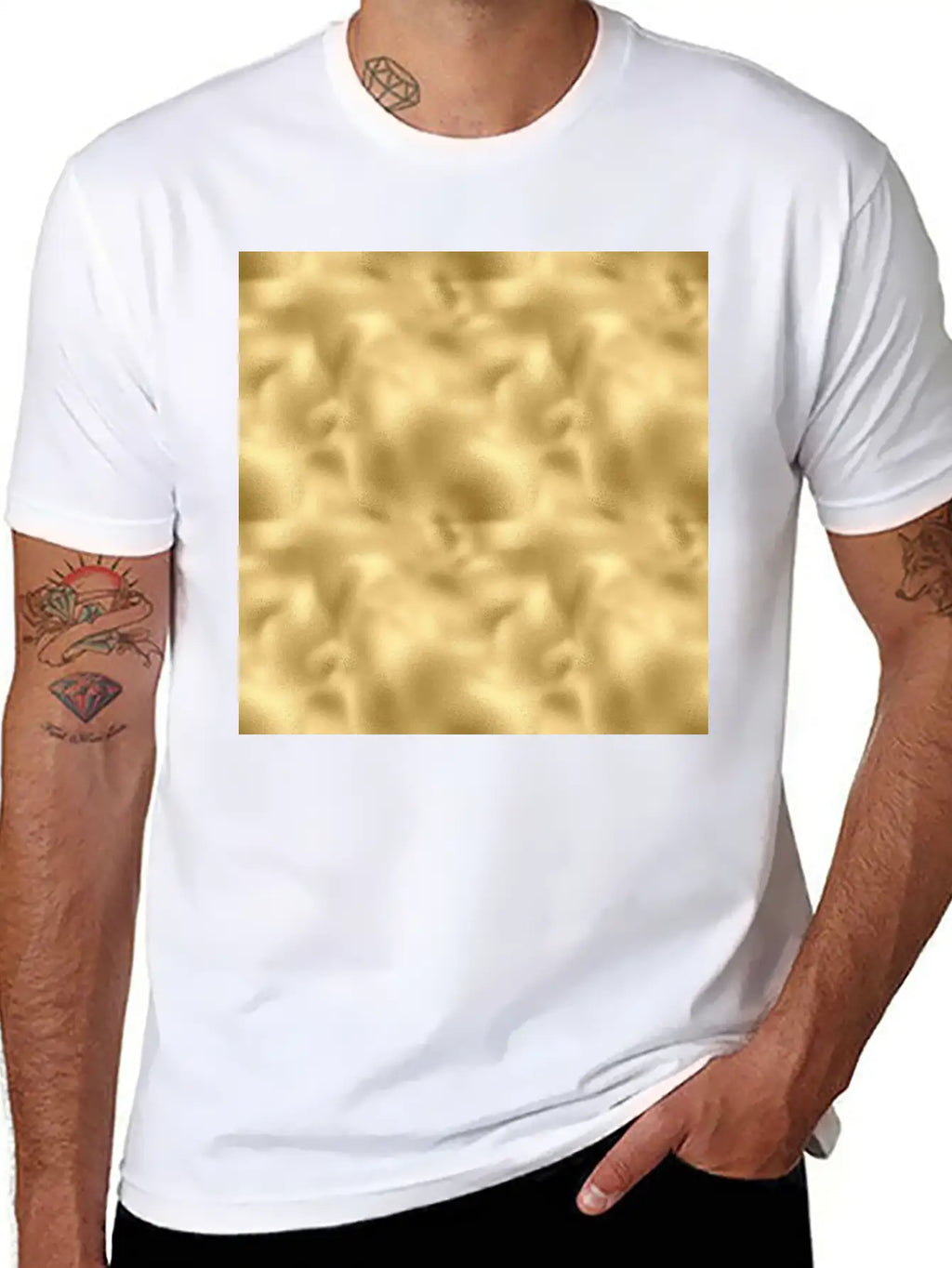 Gold Foil Texture Stylish Everyday T-Shirt – Unisex Basic Cotton Tee