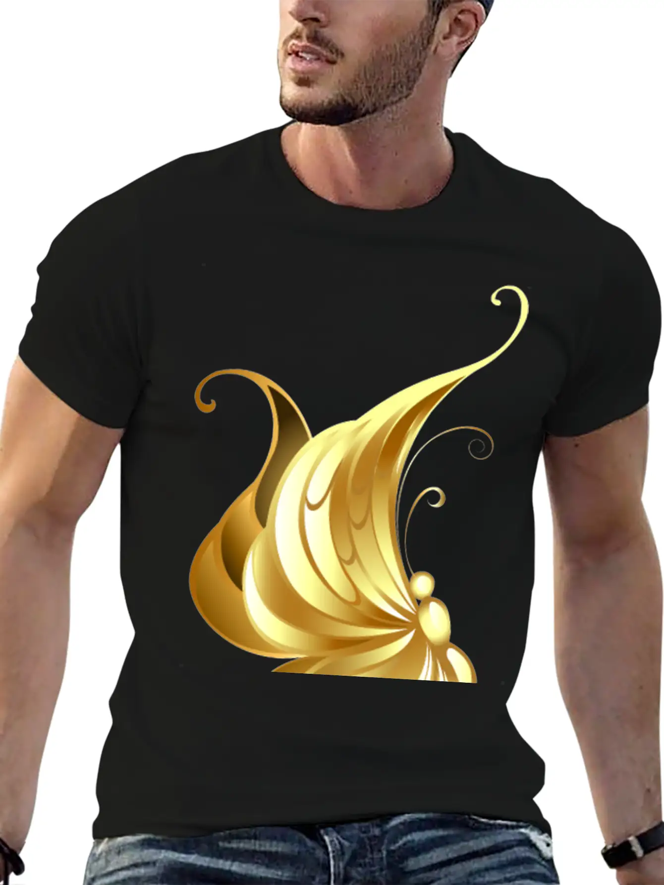 Gold Jewelry Jevel Cool Butterfly Insect Vector Breathable Graphic T-Shirt – Perfect For Casual Days