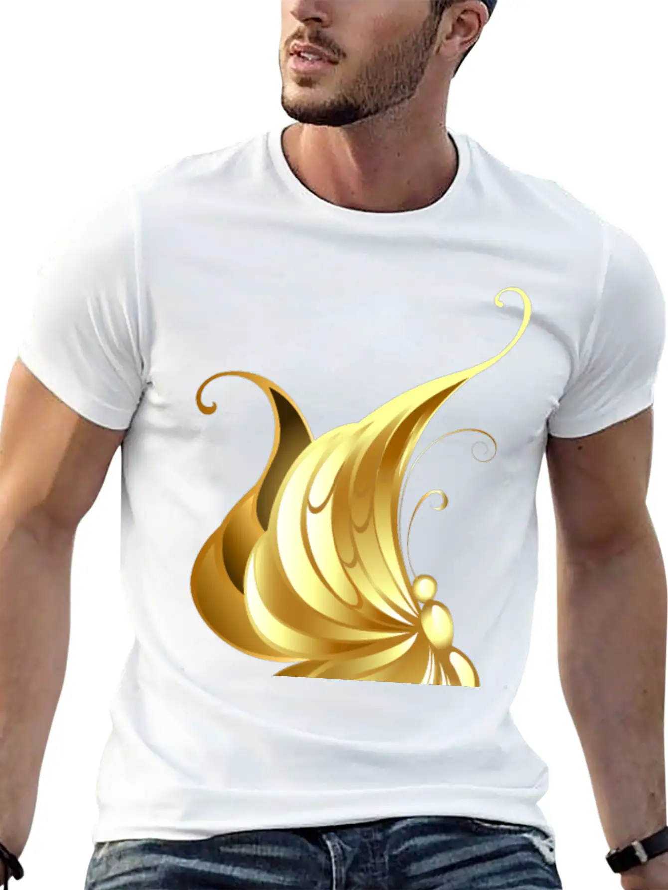 Gold Jewelry Jevel Cool Butterfly Insect Vector Breathable Graphic T-Shirt – Perfect For Casual Days