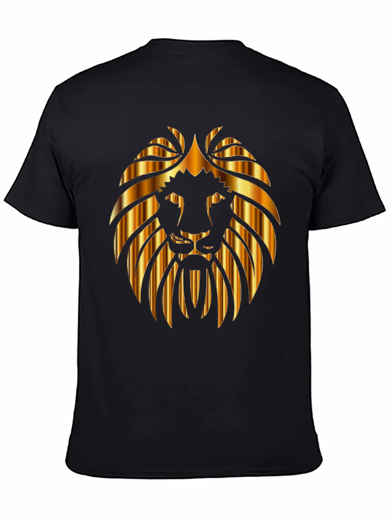GOLD METALLIC LION HEAD Unisex Casual T-Shirt – Clean Design For Daily Comfort