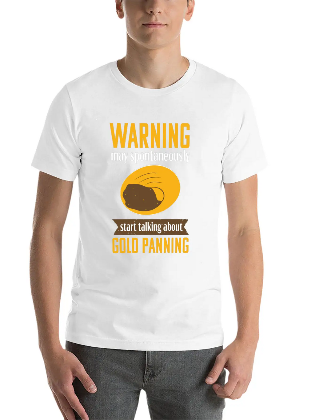 Gold Panning Funny Warning Mining Prospecting Timeless Short Sleeve Tee – Comfy And Minimalist Design