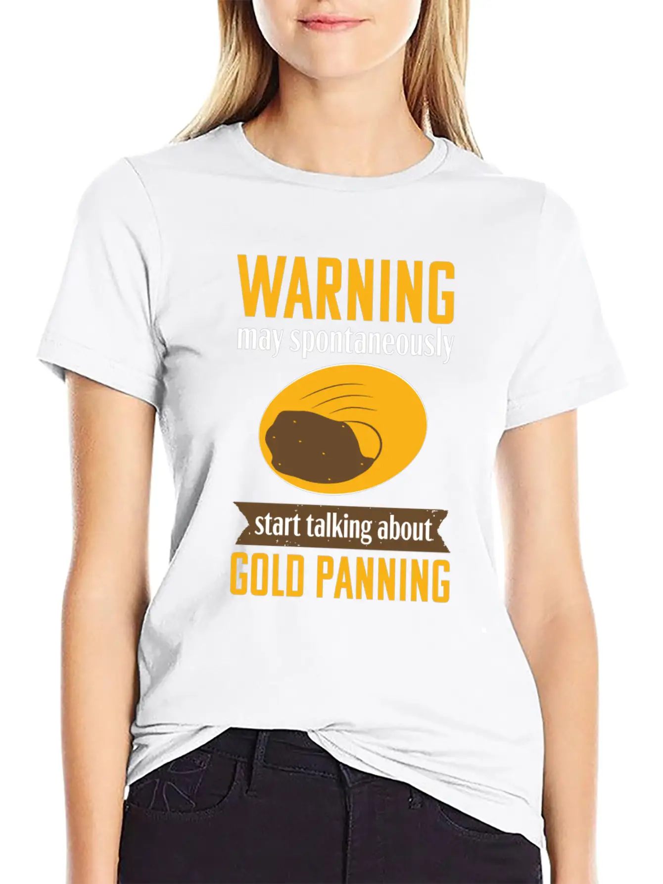 Gold Panning Funny Warning Mining Prospecting Timeless Short Sleeve Tee – Comfy And Minimalist Design