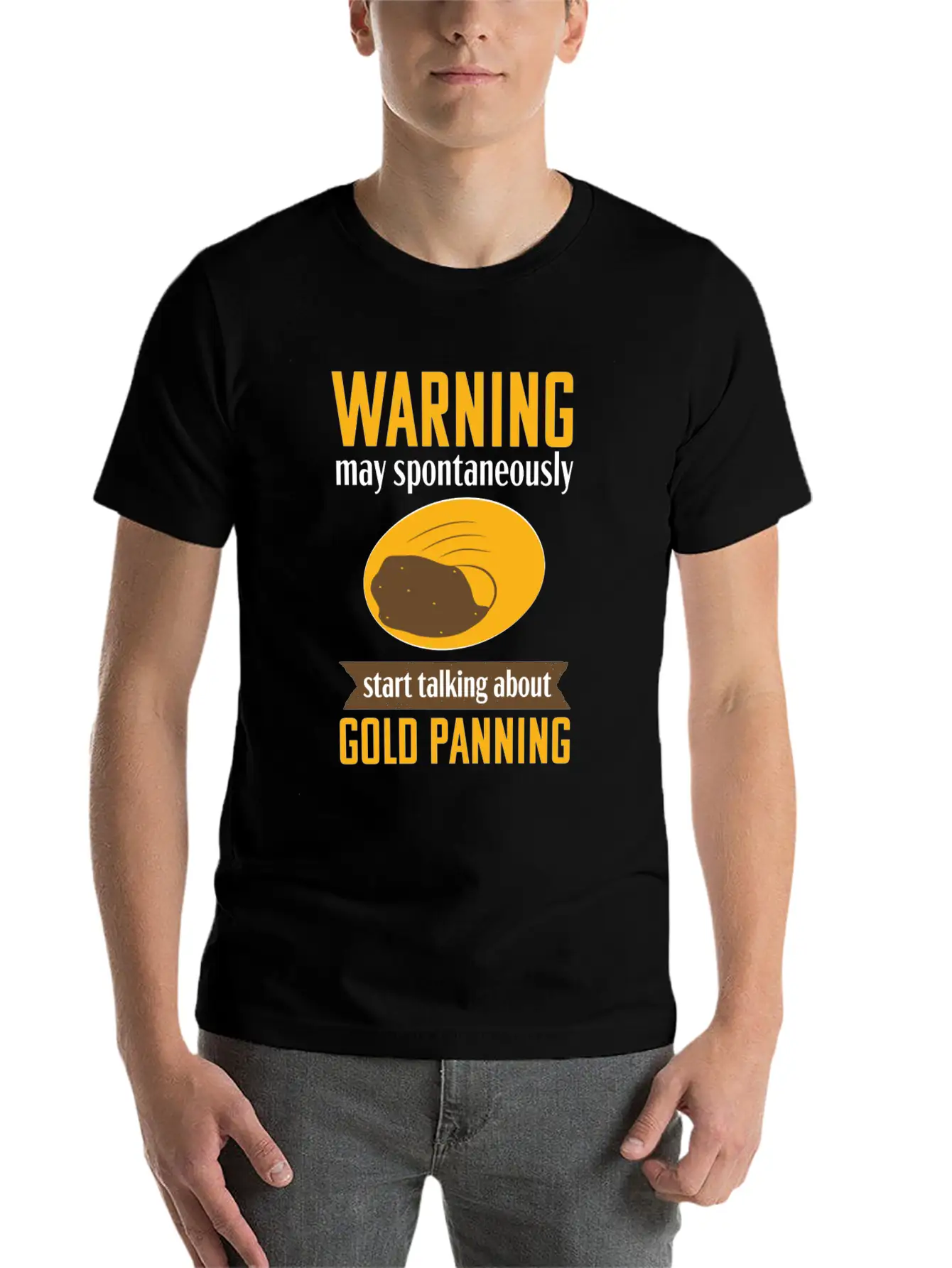 Gold Panning Funny Warning Mining Prospecting Timeless Short Sleeve Tee – Comfy And Minimalist Design