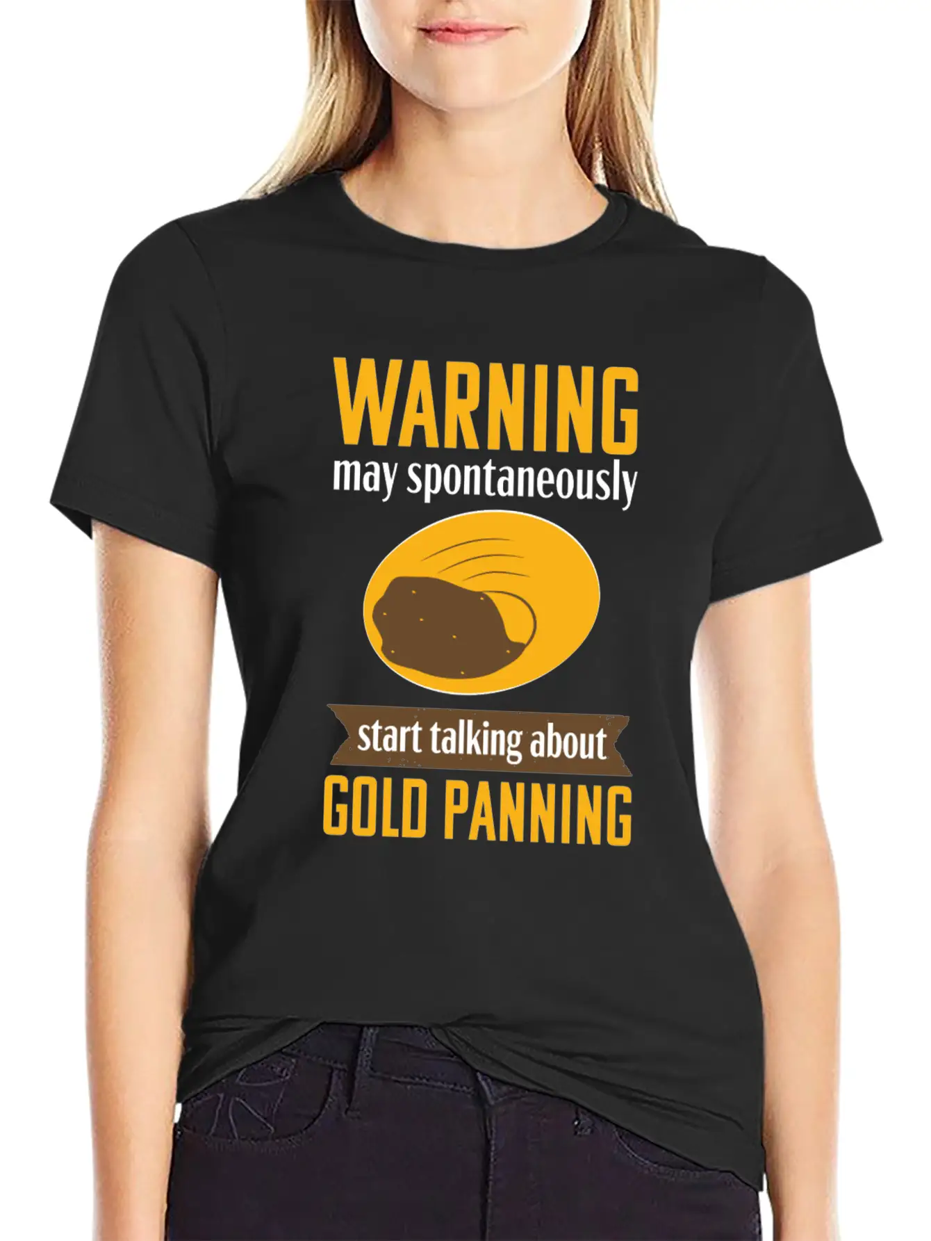 Gold Panning Funny Warning Mining Prospecting Timeless Short Sleeve Tee – Comfy And Minimalist Design