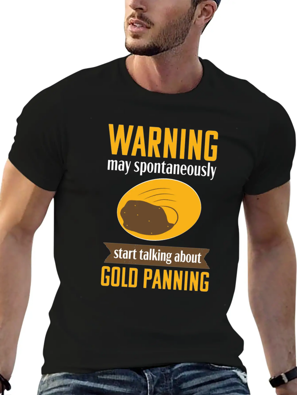 Gold Panning Funny Warning Mining Prospecting Timeless Short Sleeve Tee – Comfy And Minimalist Design