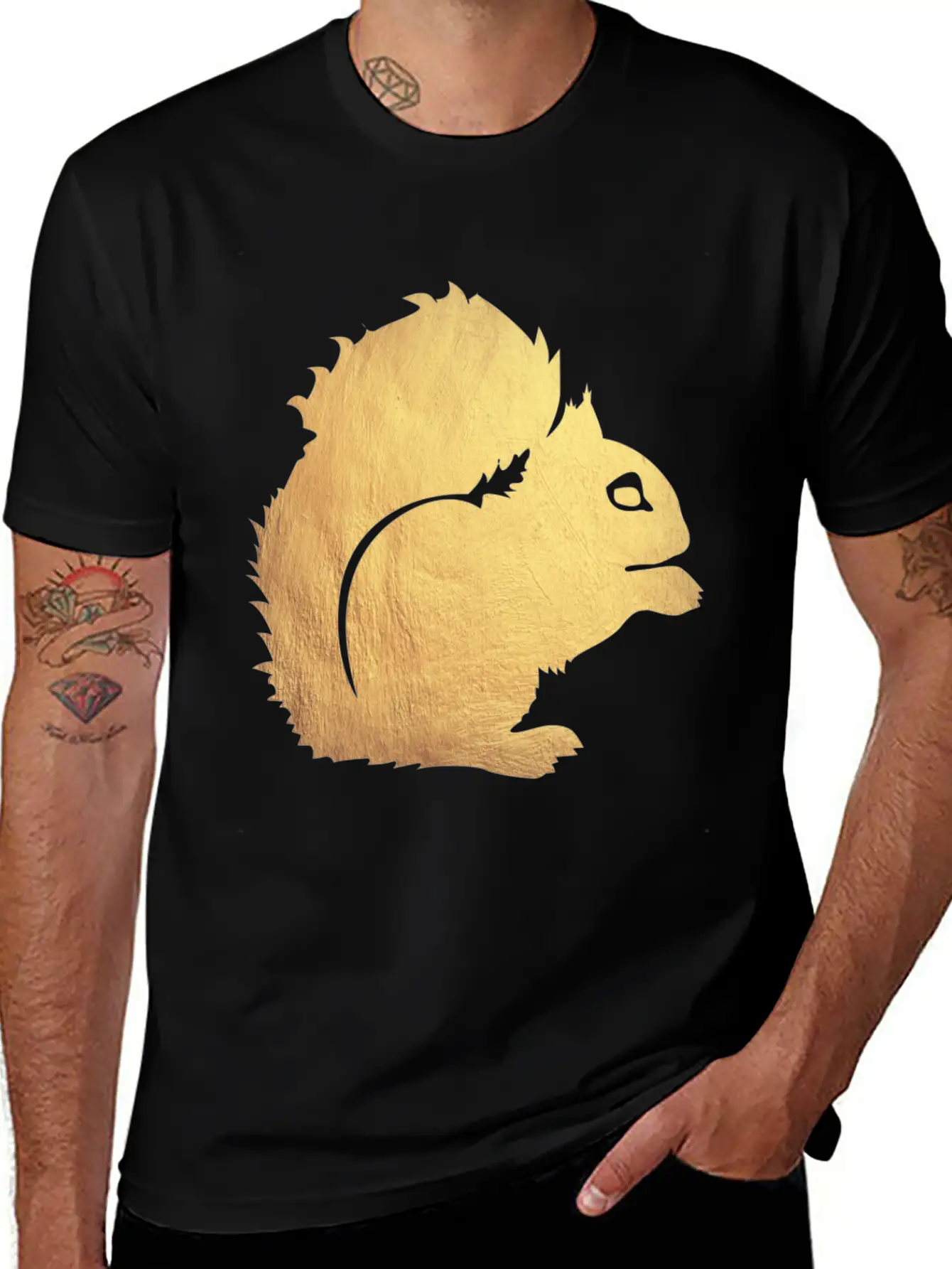 Gold Squirrel Modern Fit Casual T-Shirt – Clean And Versatile Design