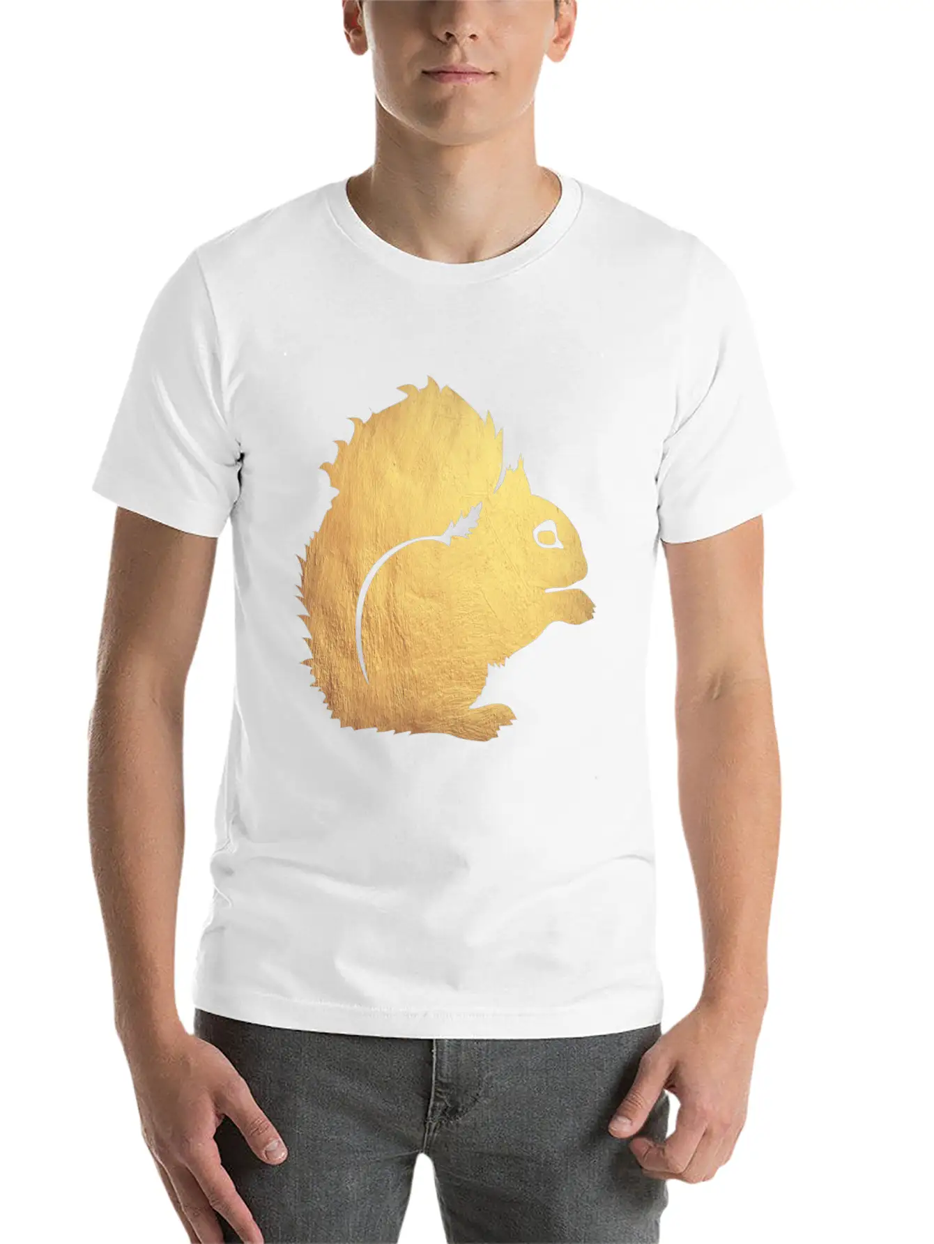Gold Squirrel Modern Fit Casual T-Shirt – Clean And Versatile Design