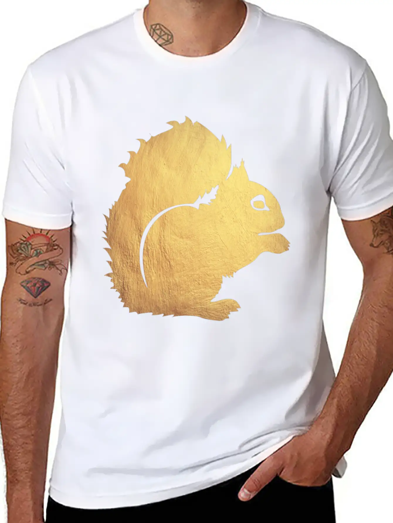 Gold Squirrel Modern Fit Casual T-Shirt – Clean And Versatile Design
