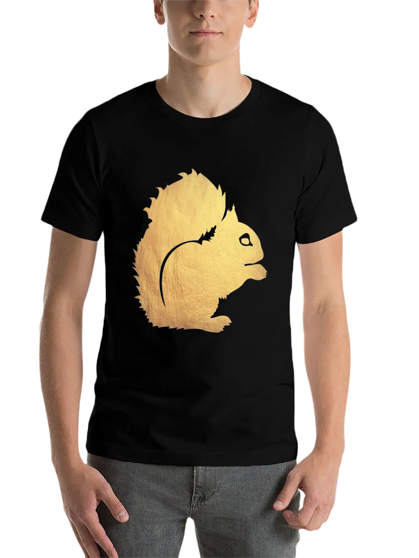 Gold Squirrel Modern Fit Casual T-Shirt – Clean And Versatile Design