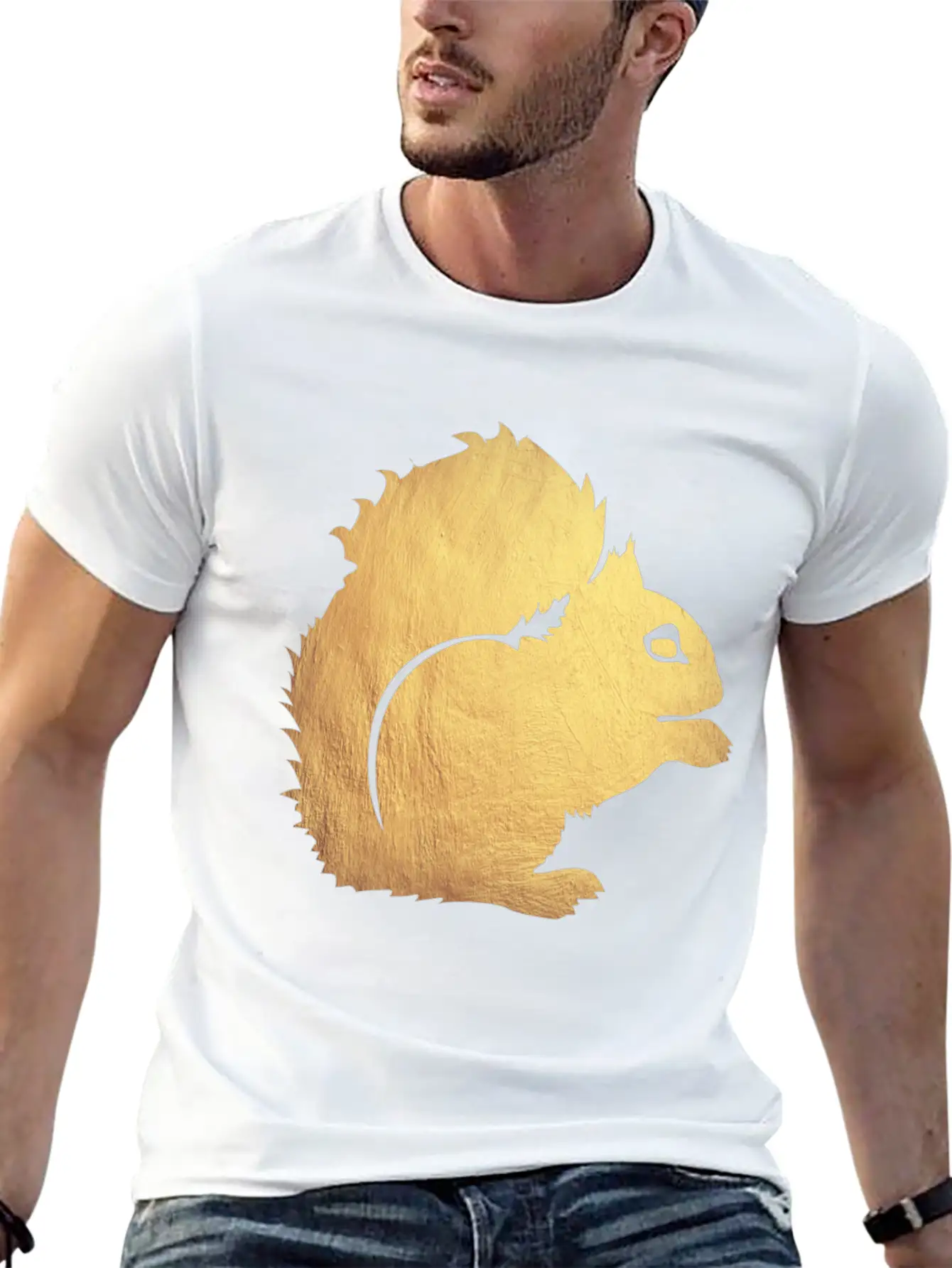 Gold Squirrel Modern Fit Casual T-Shirt – Clean And Versatile Design