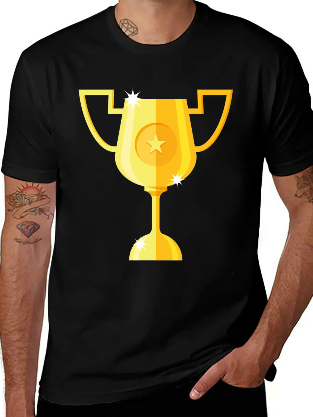 Gold Trophy Stylish Everyday T-Shirt – Unisex Basic Cotton Tee
