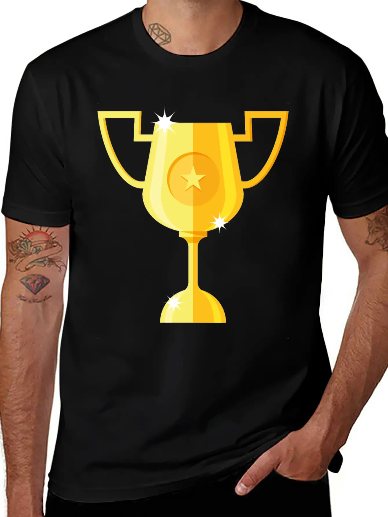 Gold Trophy Stylish Everyday T-Shirt – Unisex Basic Cotton Tee