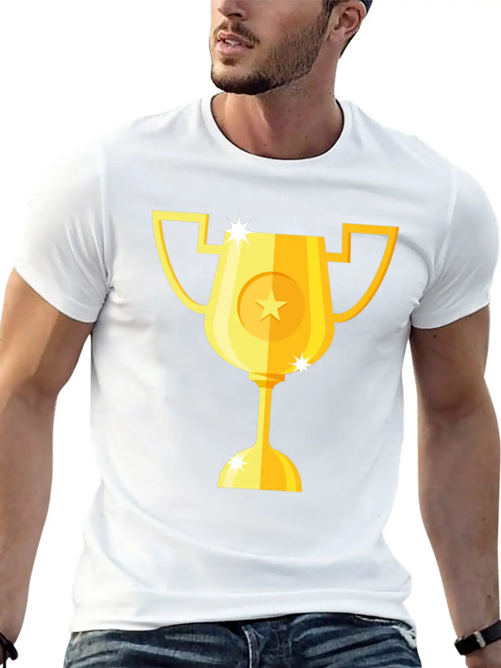 Gold Trophy Stylish Everyday T-Shirt – Unisex Basic Cotton Tee