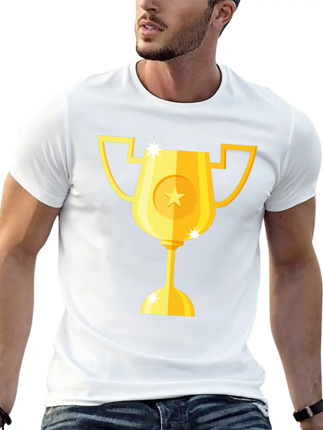 Gold Trophy Stylish Everyday T-Shirt – Unisex Basic Cotton Tee