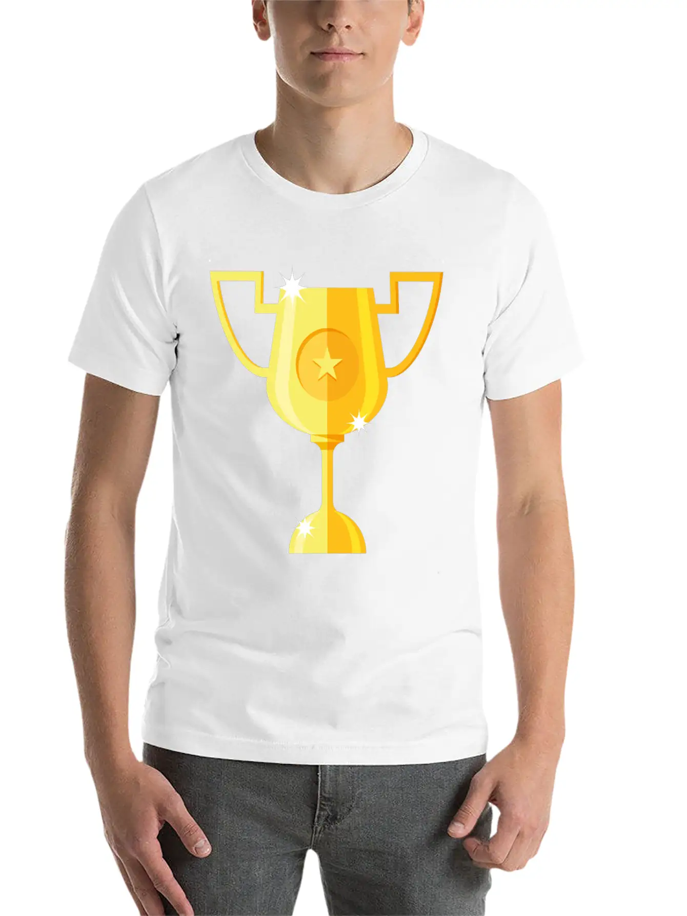 Gold Trophy Stylish Everyday T-Shirt – Unisex Basic Cotton Tee