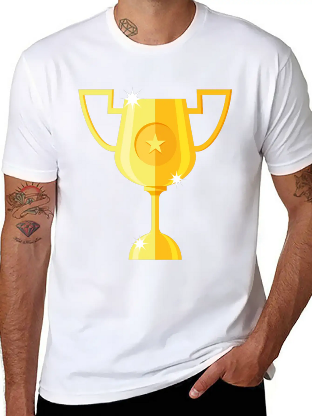 Gold Trophy Stylish Everyday T-Shirt – Unisex Basic Cotton Tee