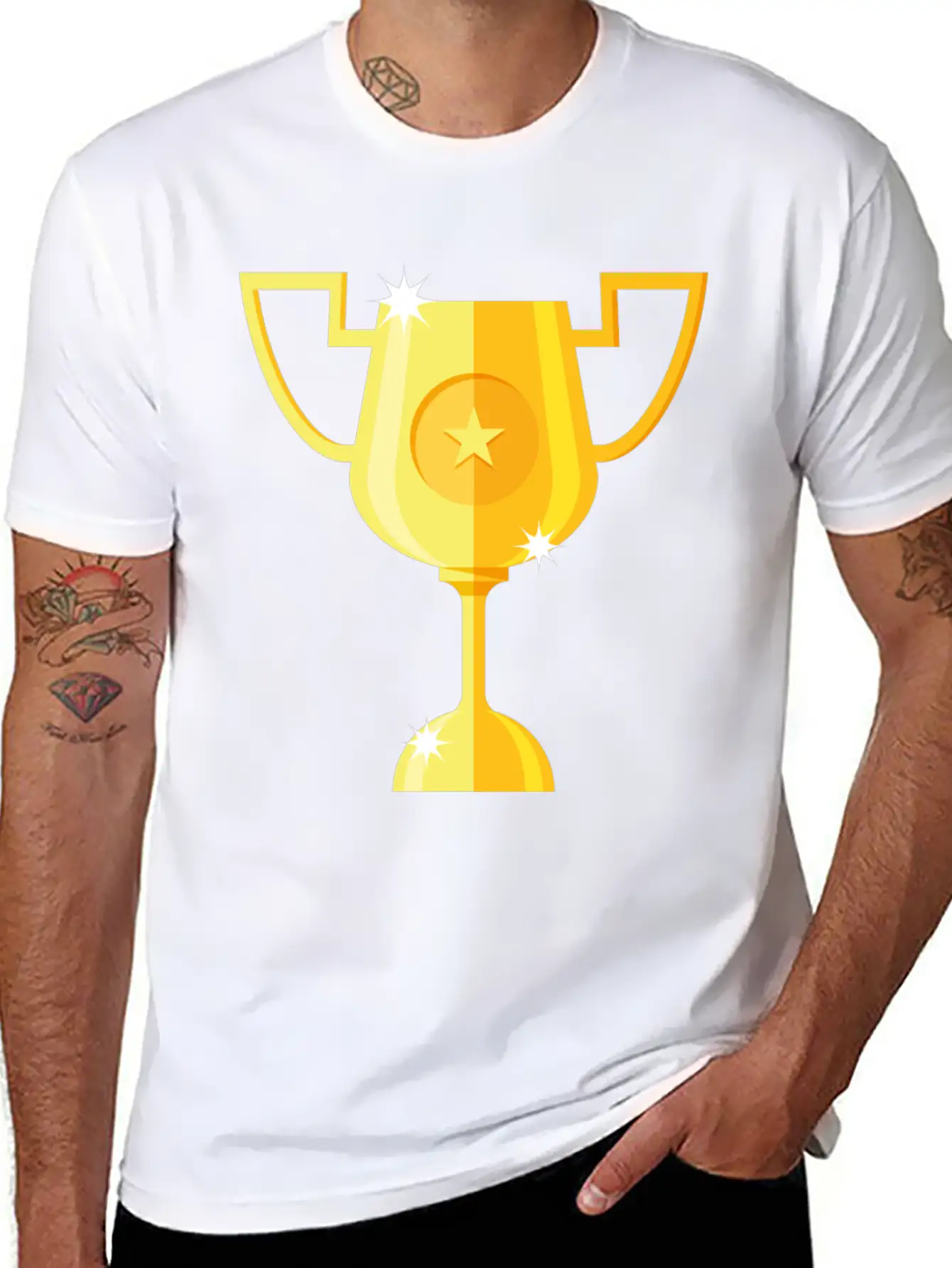 Gold Trophy Stylish Everyday T-Shirt – Unisex Basic Cotton Tee