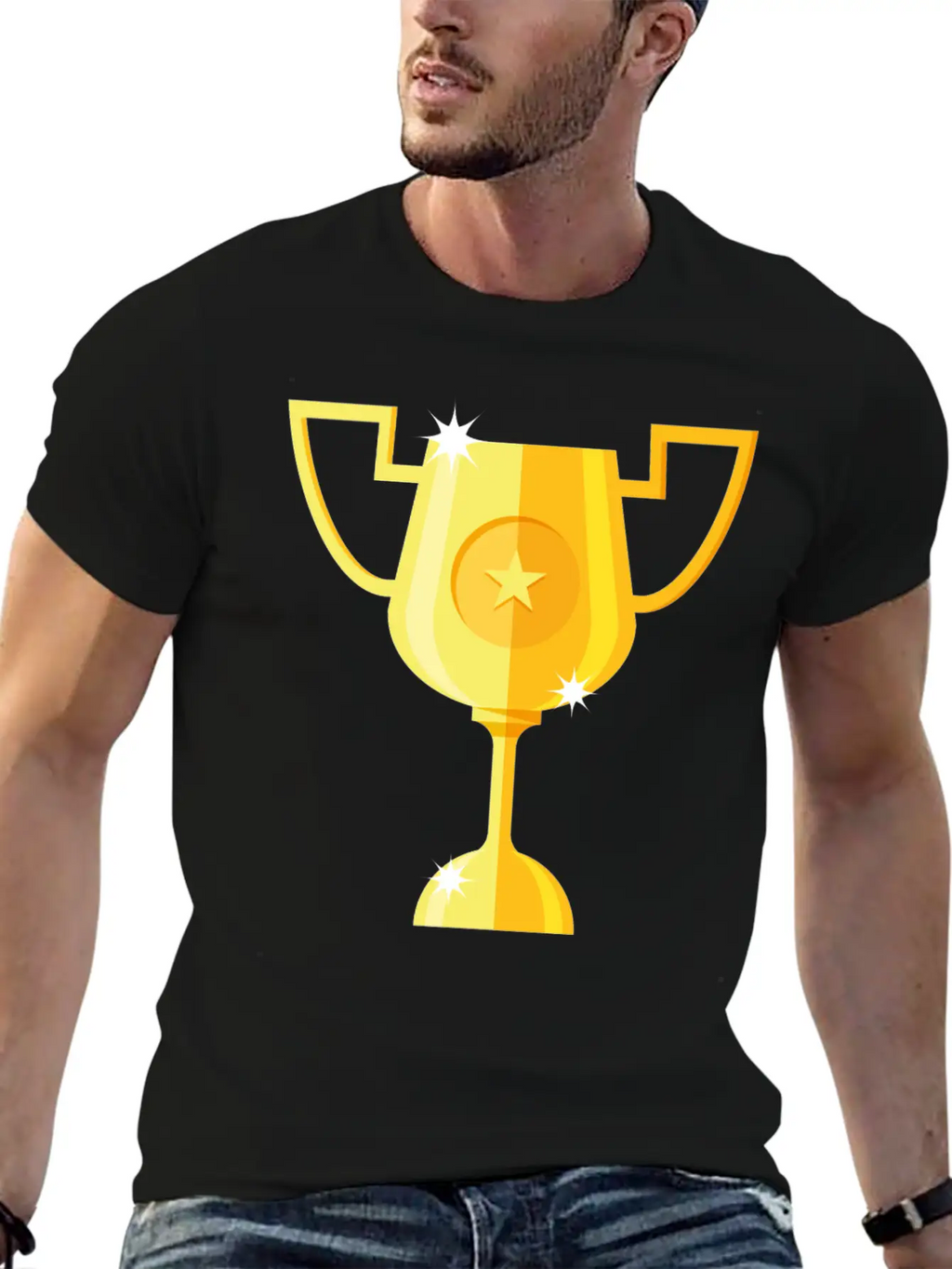 Gold Trophy Stylish Everyday T-Shirt – Unisex Basic Cotton Tee