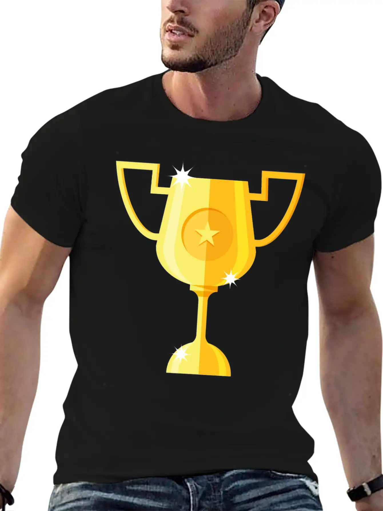 Gold Trophy Stylish Everyday T-Shirt – Unisex Basic Cotton Tee