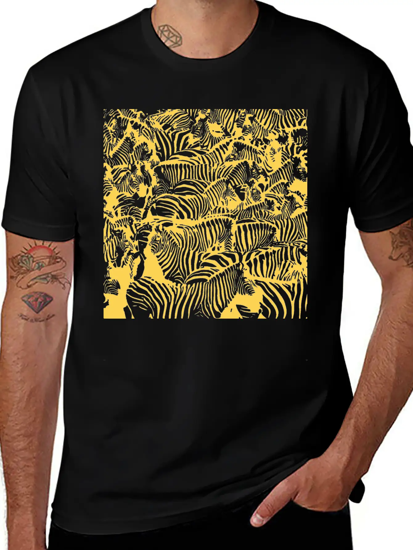 Gold Zebras Breathable Soft Cotton T-Shirt – Timeless Casual Look