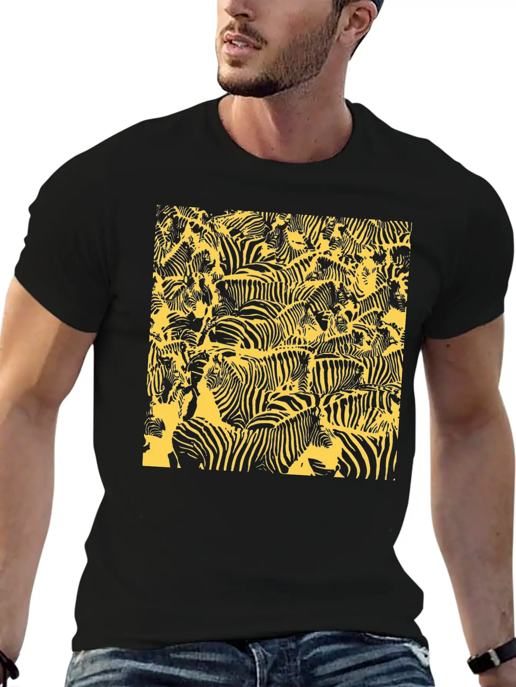 Gold Zebras Breathable Soft Cotton T-Shirt – Timeless Casual Look