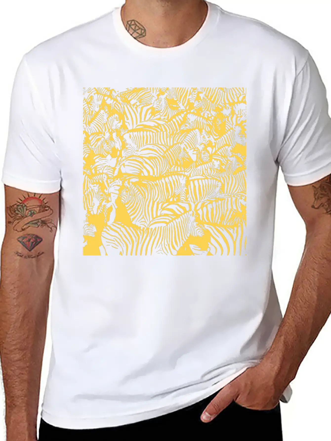 Gold Zebras Breathable Soft Cotton T-Shirt – Timeless Casual Look