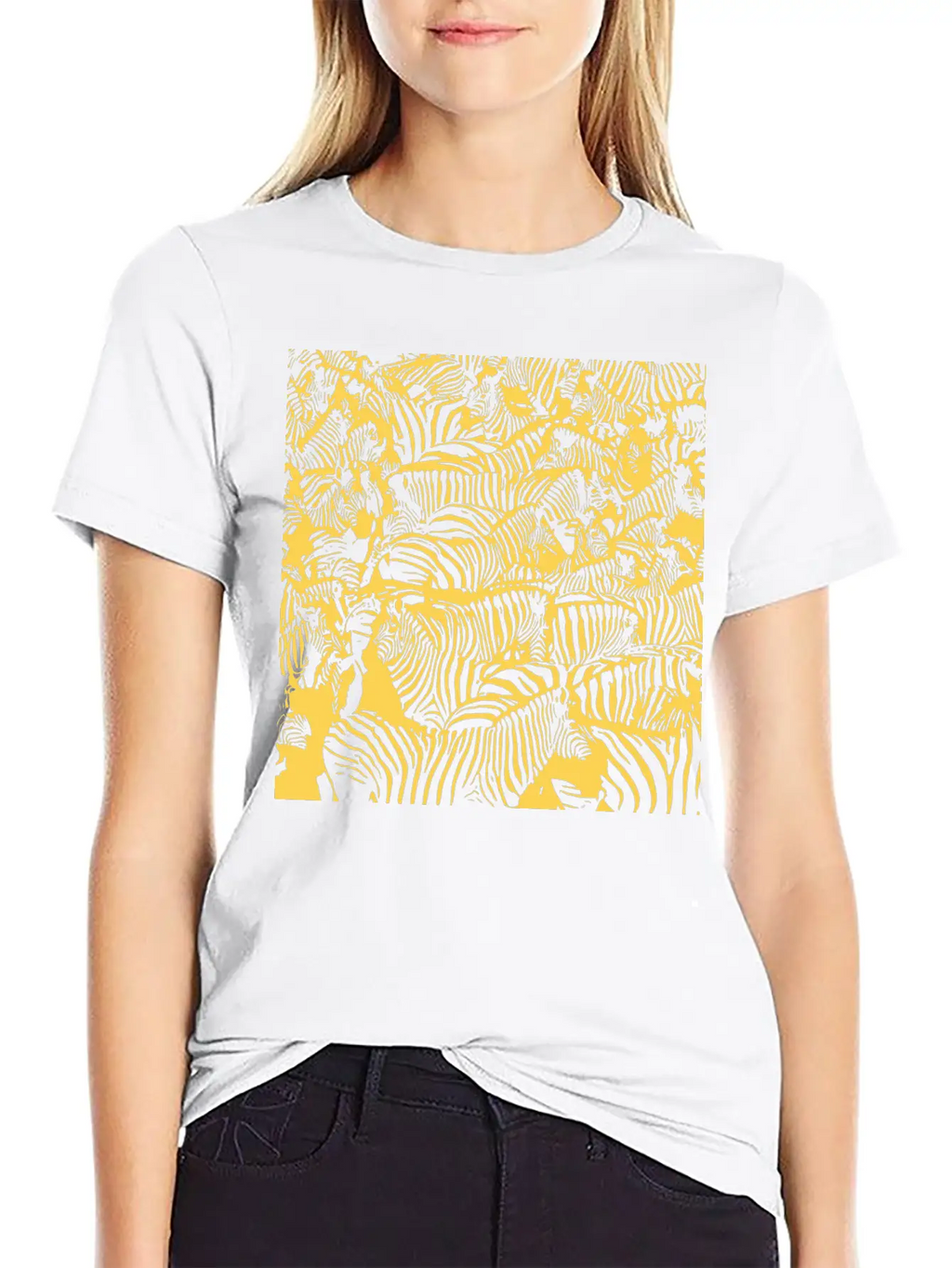 Gold Zebras Breathable Soft Cotton T-Shirt – Timeless Casual Look