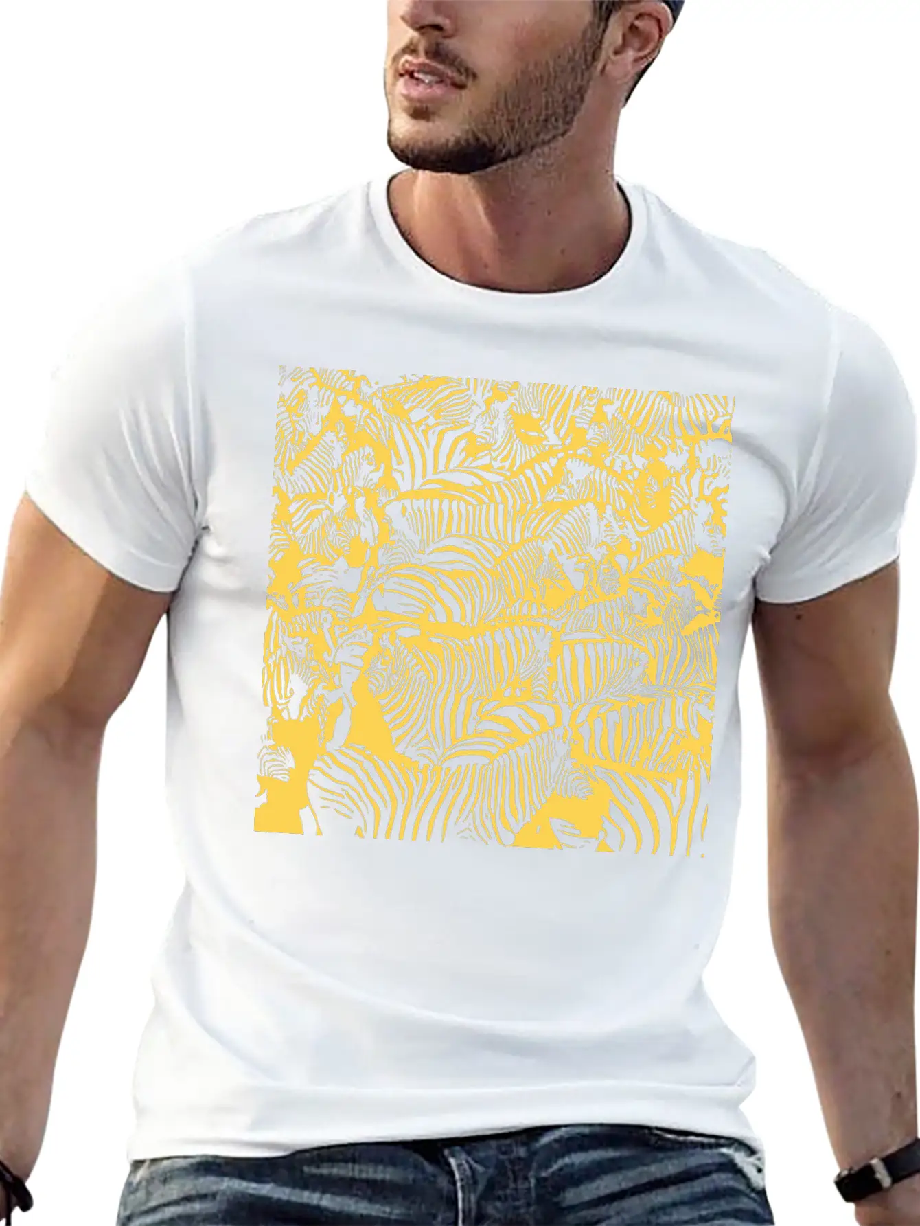 Gold Zebras Breathable Soft Cotton T-Shirt – Timeless Casual Look