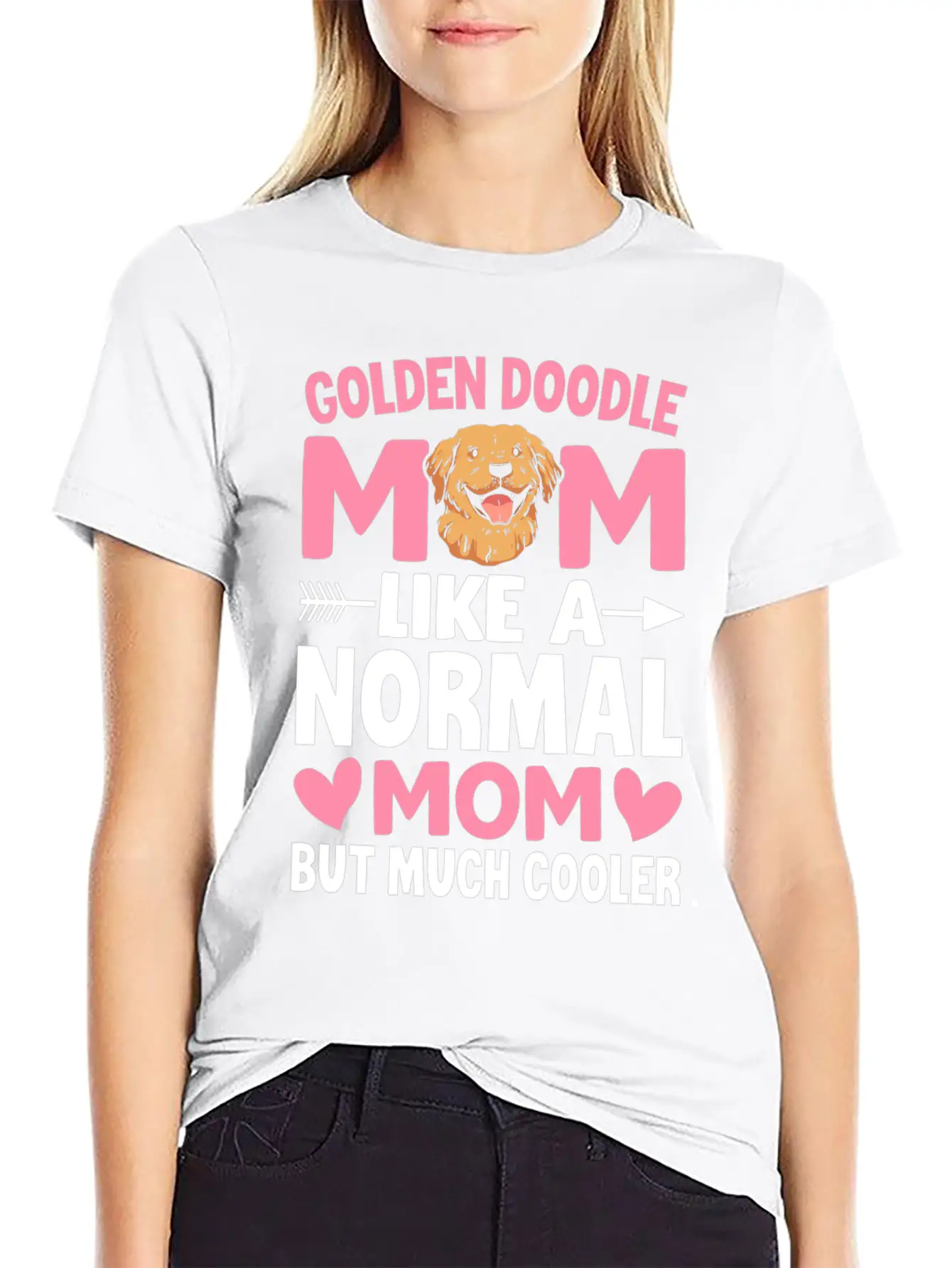 Golden Doodle Mom Like A Normal Mom But Much Coole Breathable Soft Cotton T-Shirt – Timeless Casual Look