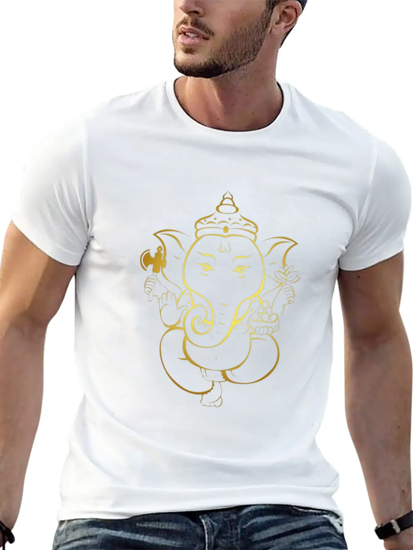 Golden Elephant Classic Cotton Tee – Unisex Comfort For Any Season