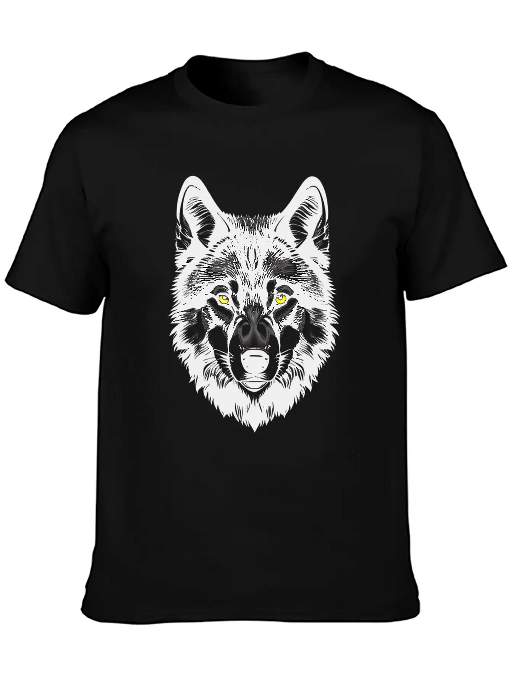 Golden Eyes Wolf Graphic T-Shirt Stylish Everyday T-Shirt – Unisex Basic Cotton Tee