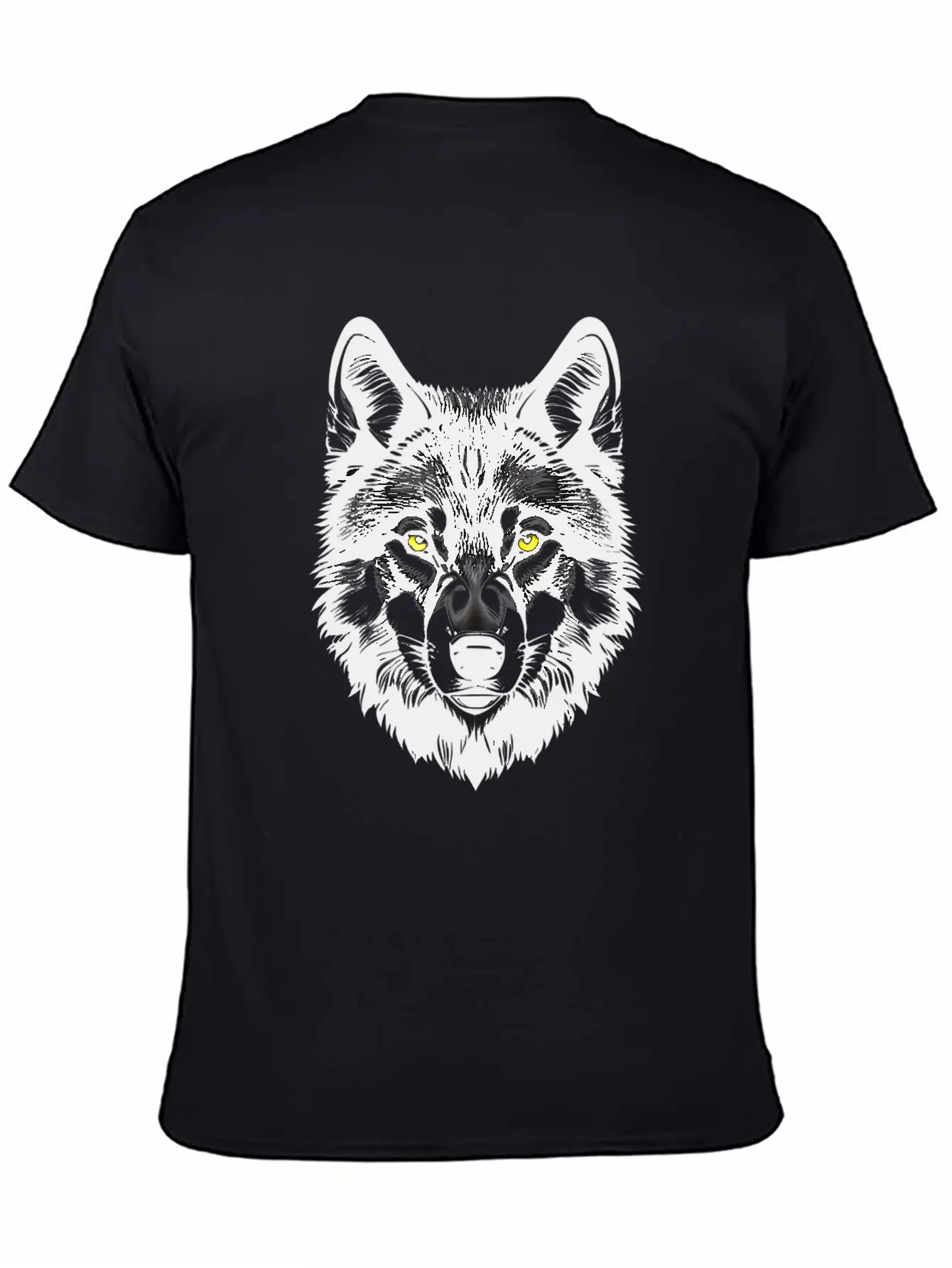 Golden Eyes Wolf Graphic T-Shirt Stylish Everyday T-Shirt – Unisex Basic Cotton Tee