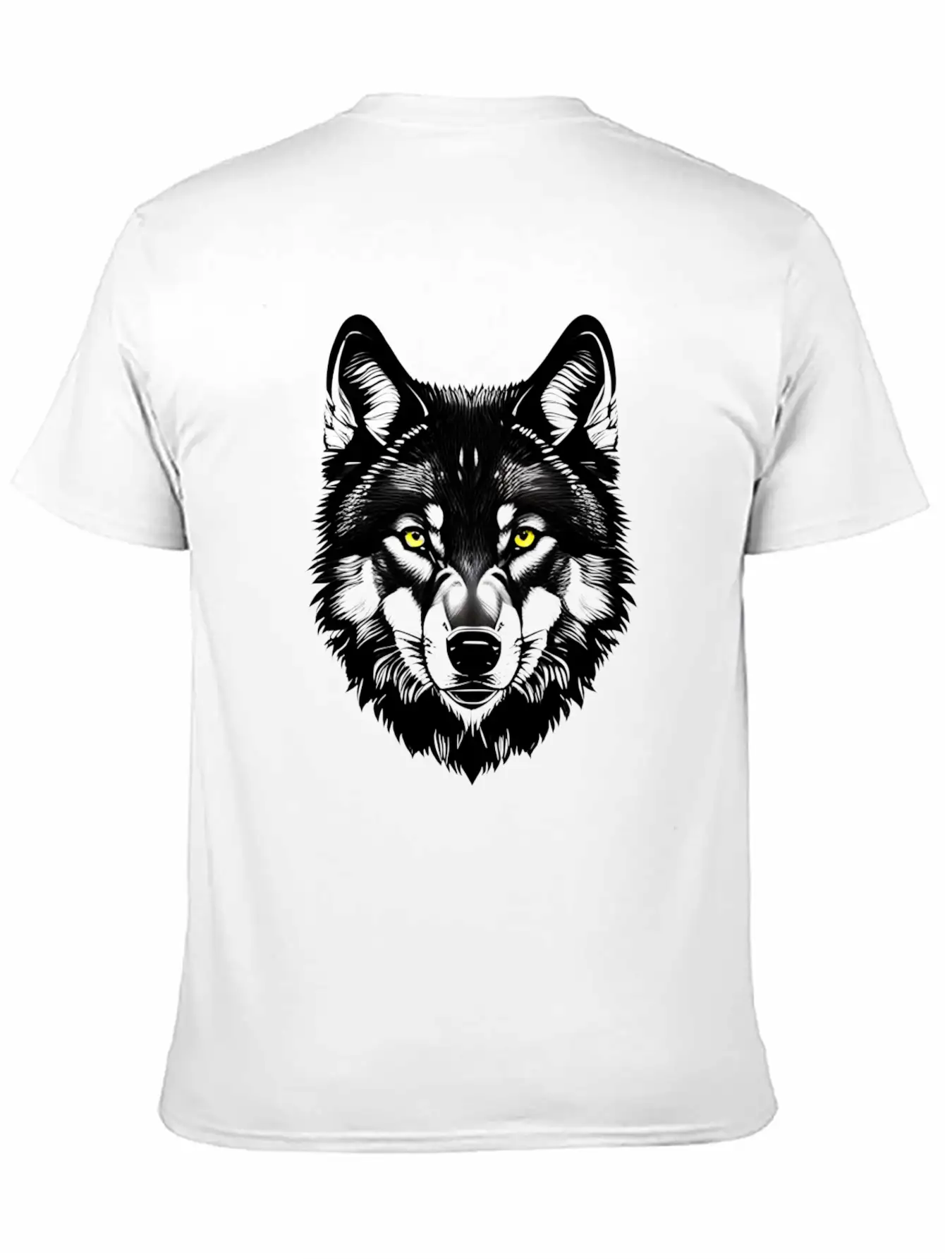 Golden Eyes Wolf Graphic T-Shirt Stylish Everyday T-Shirt – Unisex Basic Cotton Tee