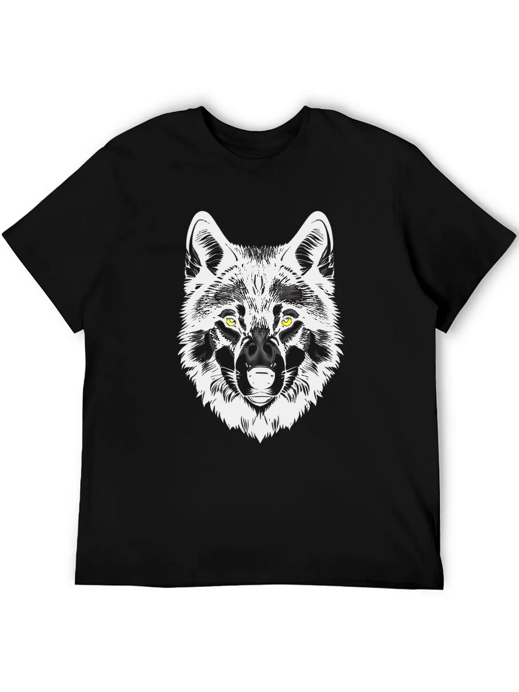 Golden Eyes Wolf Graphic T-Shirt Stylish Everyday T-Shirt – Unisex Basic Cotton Tee