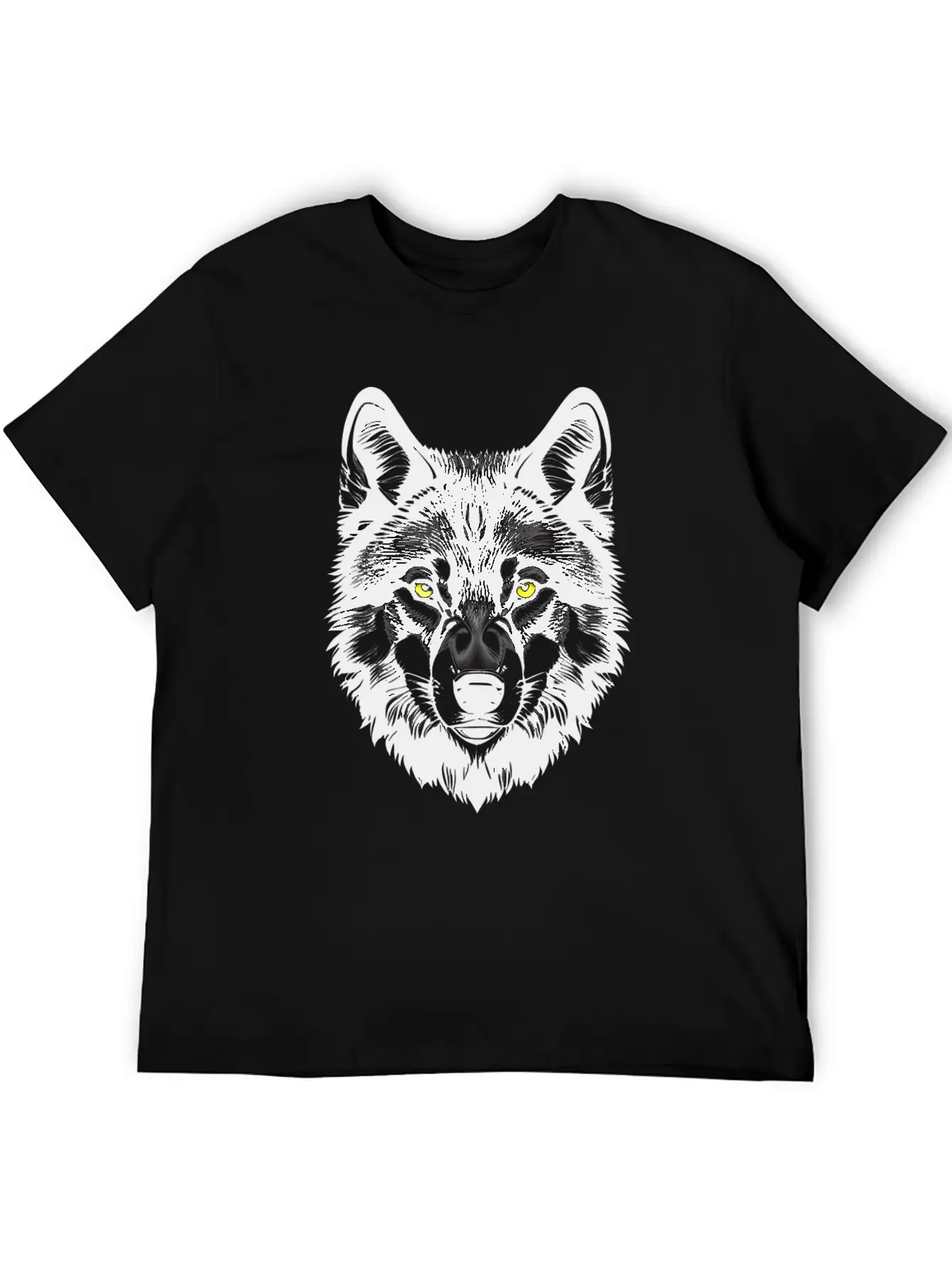 Golden Eyes Wolf Graphic T-Shirt Stylish Everyday T-Shirt – Unisex Basic Cotton Tee